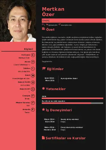 Dalgıç CV Örnekleri cv indir